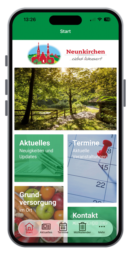 Bürger-App Neunkirchen: immer in der Tasche Bürger-App Neunkirchen: immer in der Tasche